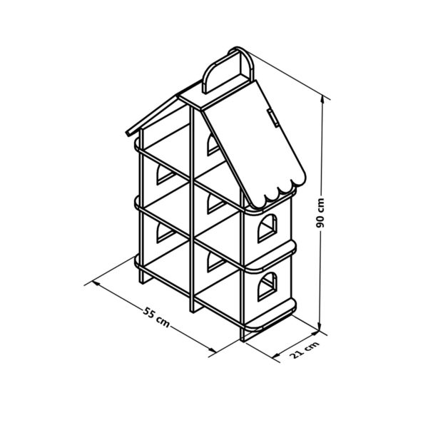 בית קרטון גדול - מידות