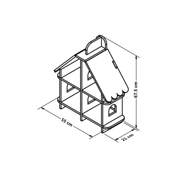בית קרטון בינוני- מידות